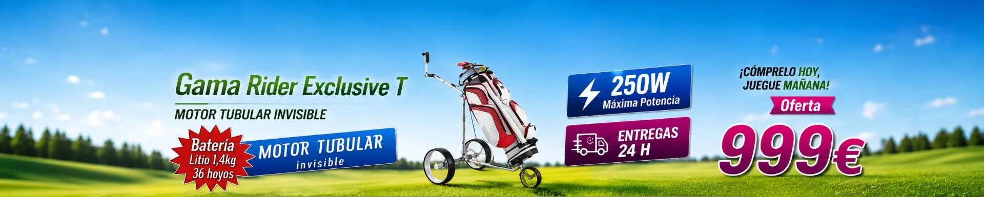 Oferta del carro de golf eléctrico Rider Exclusive T
